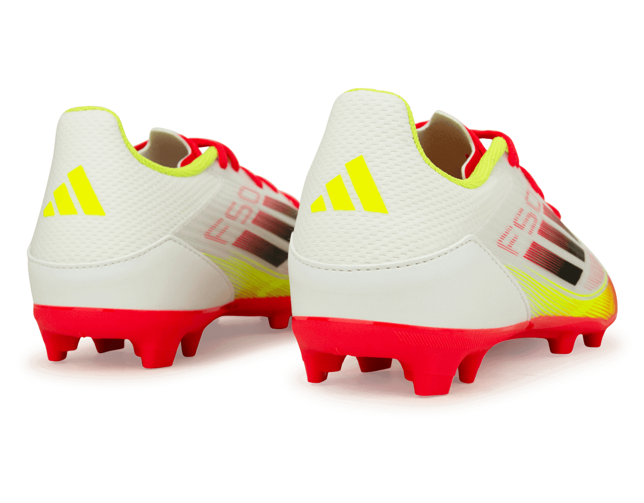 adidas Kids F50 League FG/MG White/Black/Yellow、mySite、noshort