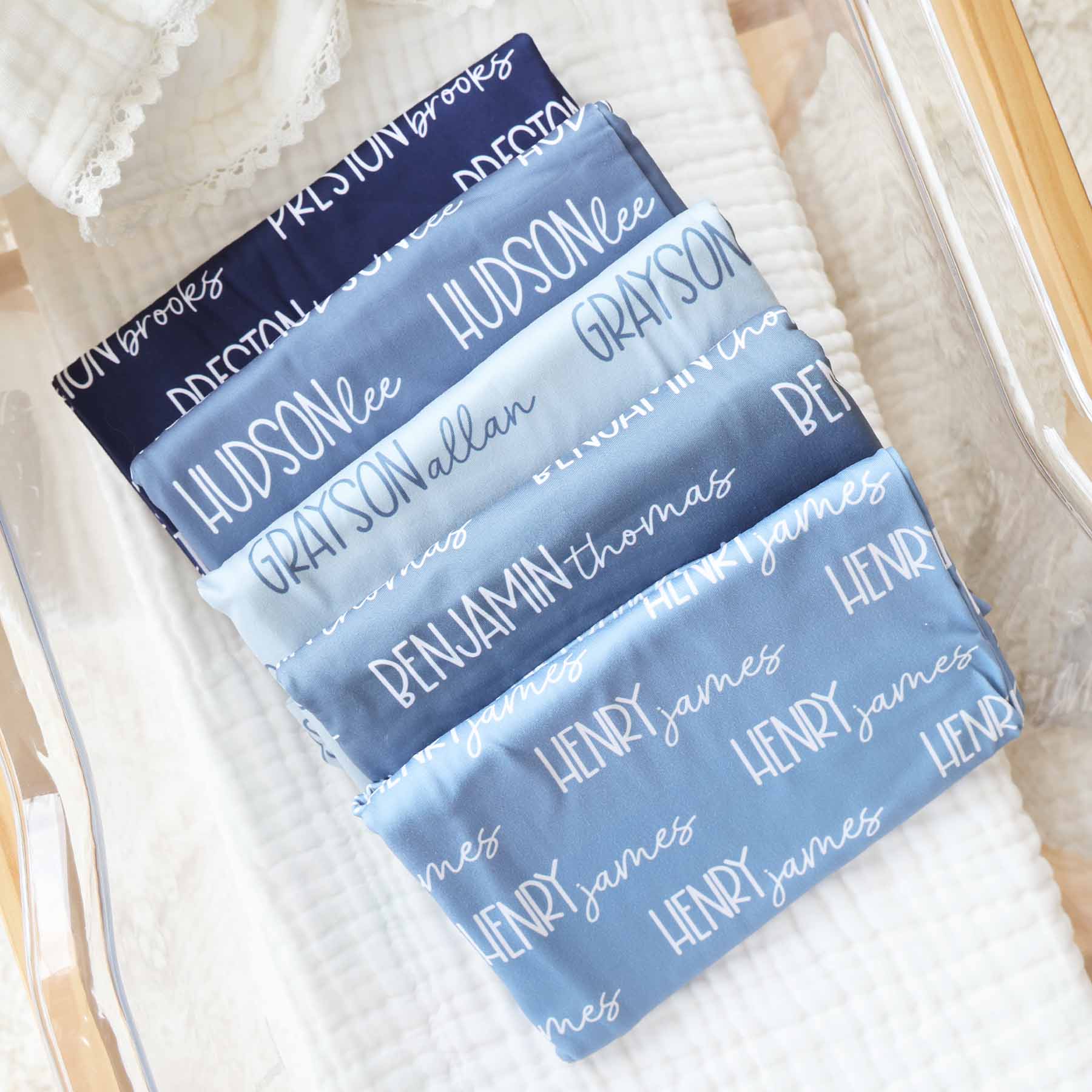  Personalized Baby Name Swaddle Blanket Font Duo | Best Selling Blues、mySite、layawaytickets