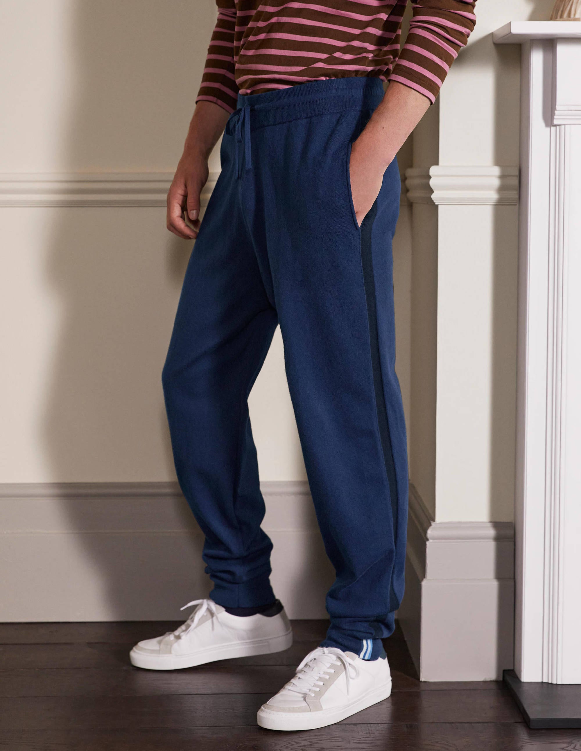  Merino Blend Knitted Joggers-Light Navy、mySite、ashleygrahame