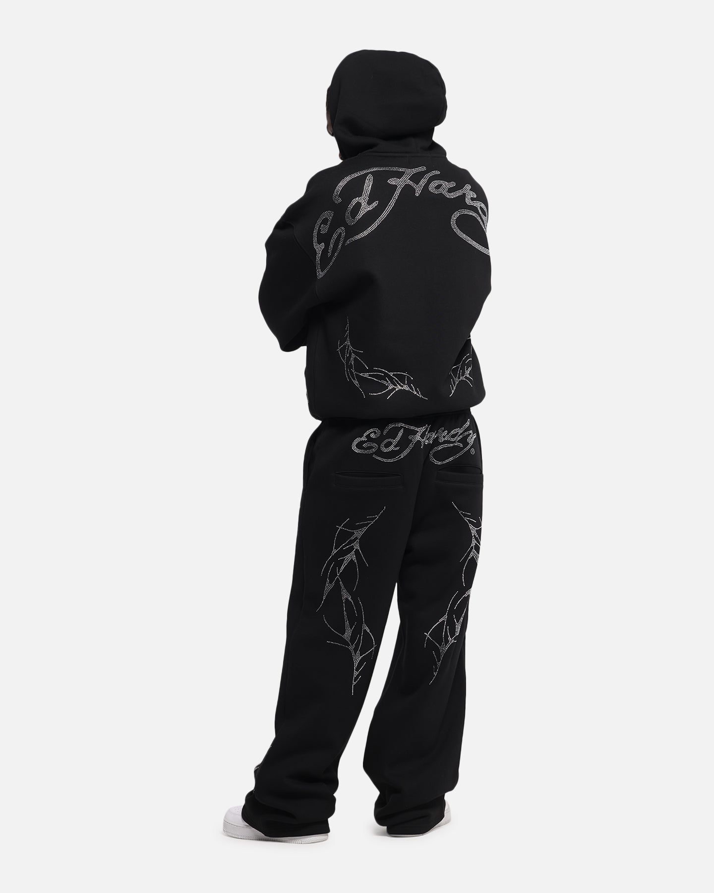 Ed Hardy Cyber Rhinestone Zip-Up Hoodie Black、mySite、zt4zffjzw