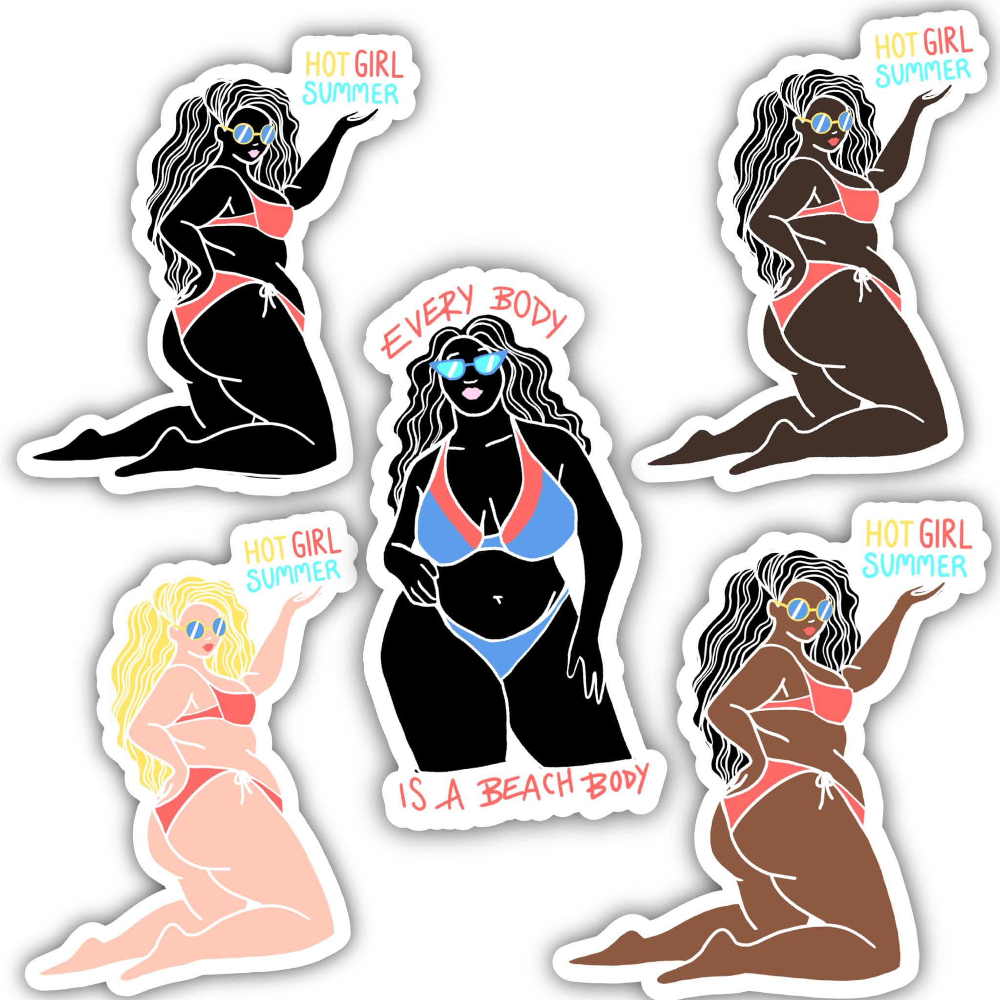  Hot Girl Summer Sticker 5 Pack、mySite、elrpsem3k