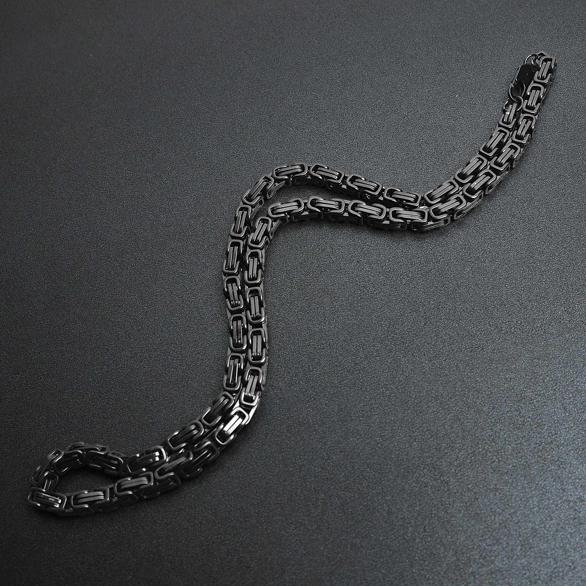 Stainless Steel Black Byzantine Chain Necklace / CHN8503、mySite、dreamappss