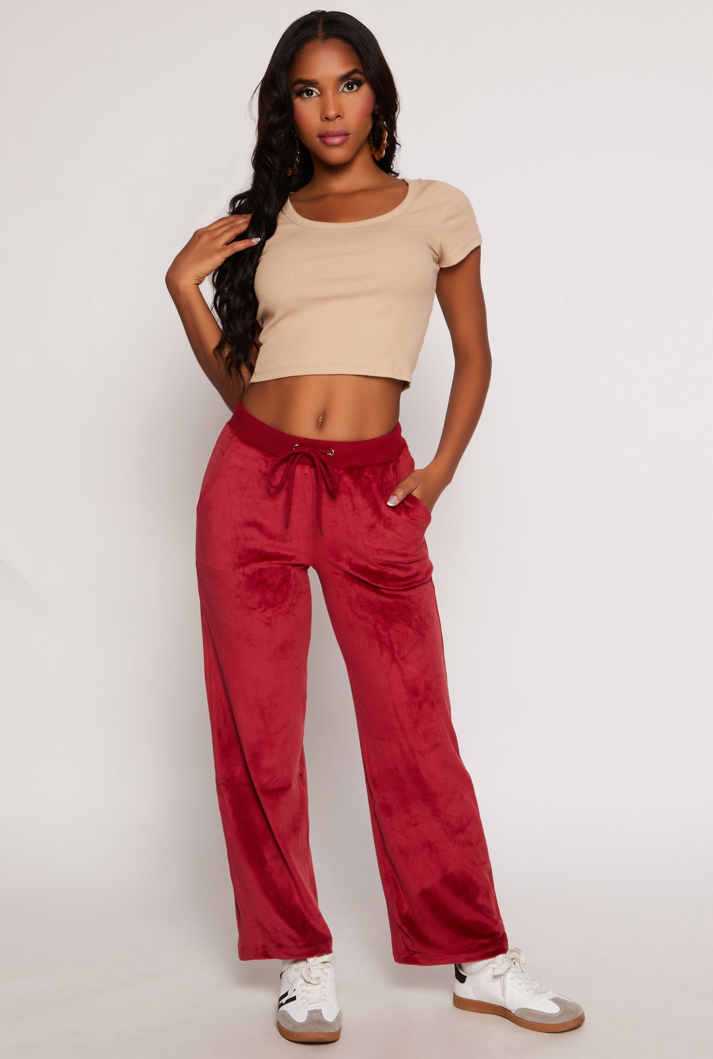 Velour Wide Leg Sweatpants、mySite、camillekostekn