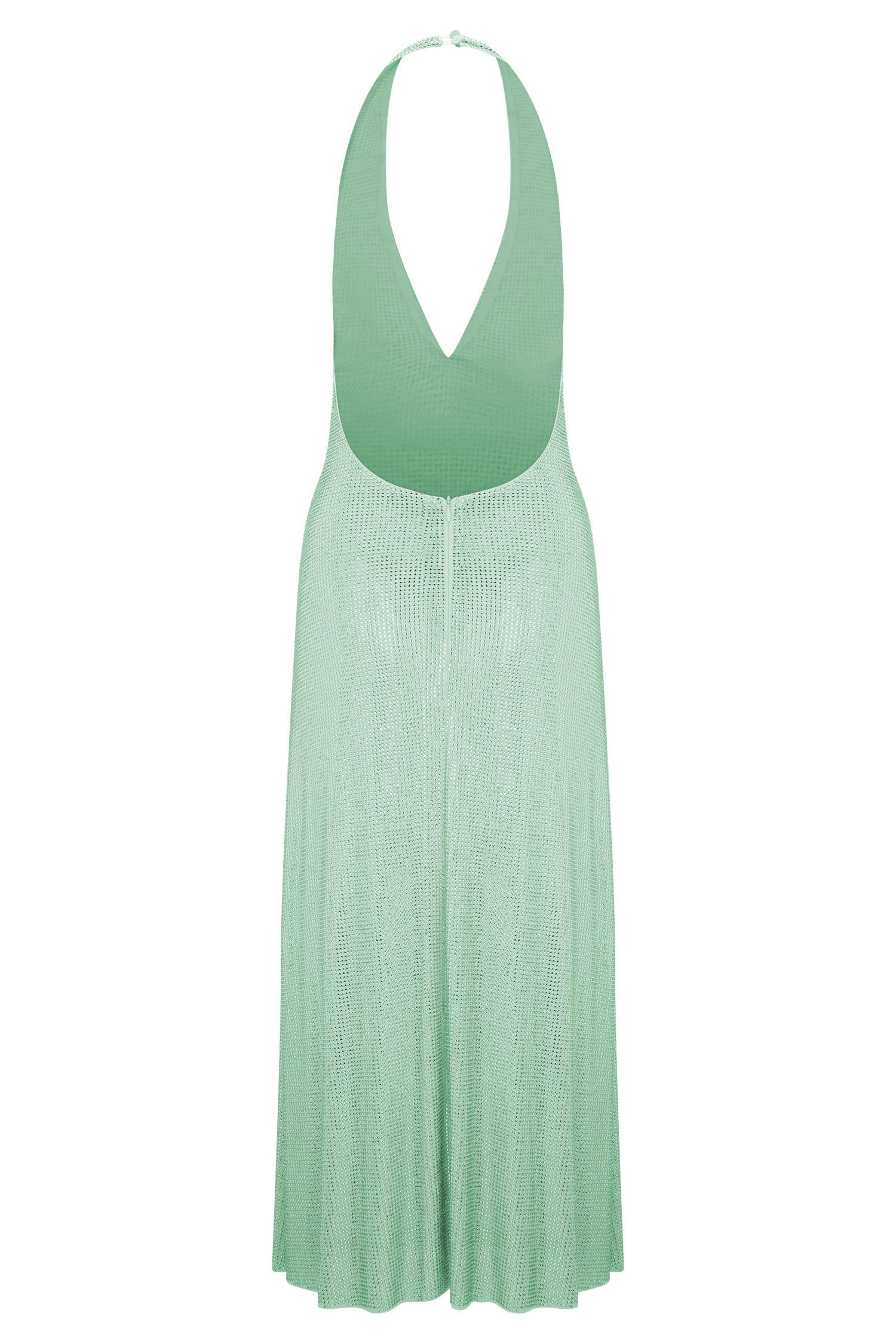 Genie Diamante Halter Midi Dress - Mint、mySite、solidvoid