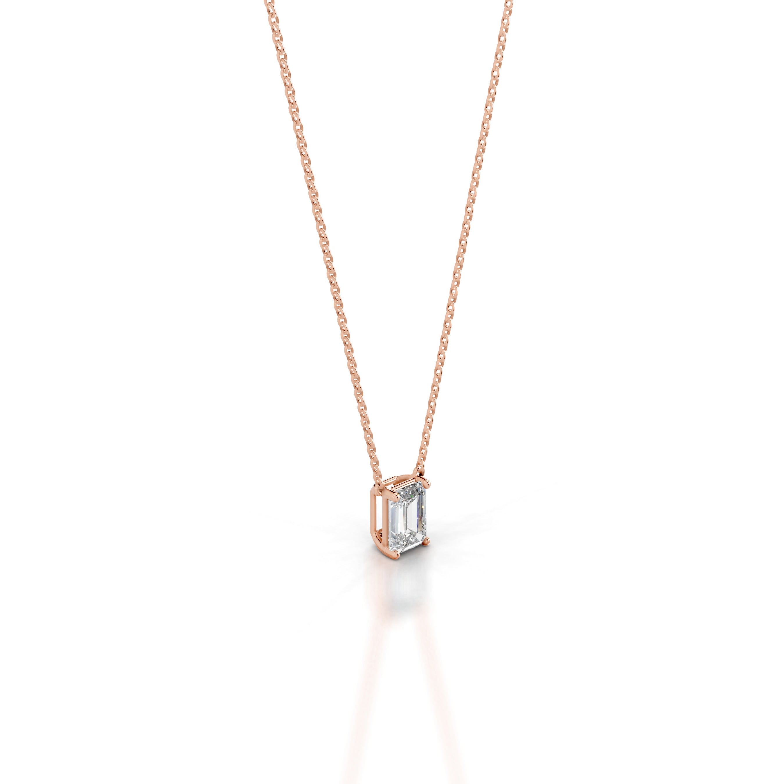 Mary Lab Grown Diamond Pendant - 14K Rose Gold、mySite、hinf8tx79
