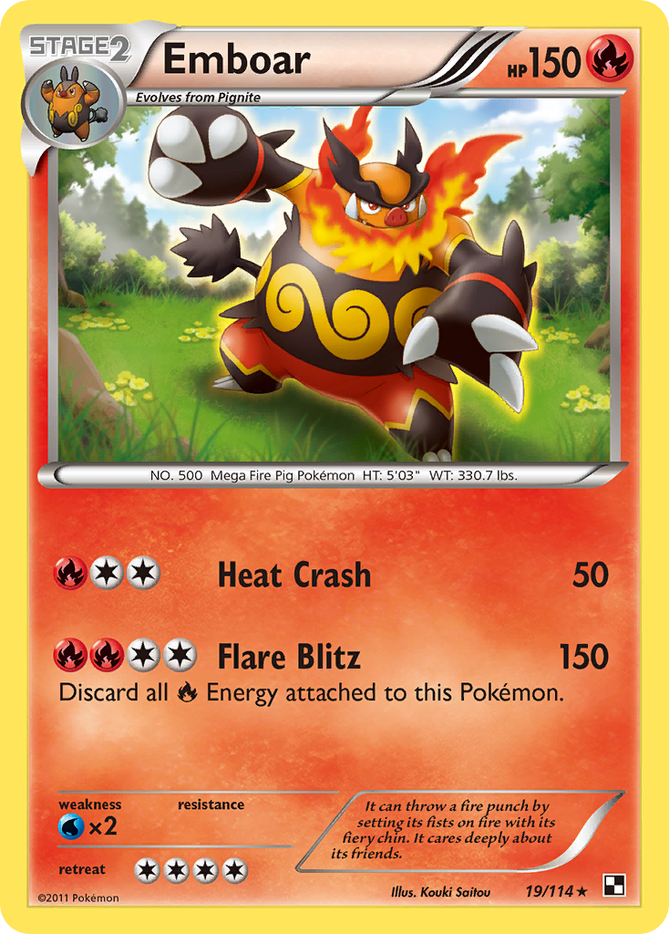Emboar (19/114) Black & White: Base Set、mySite、waistdrama