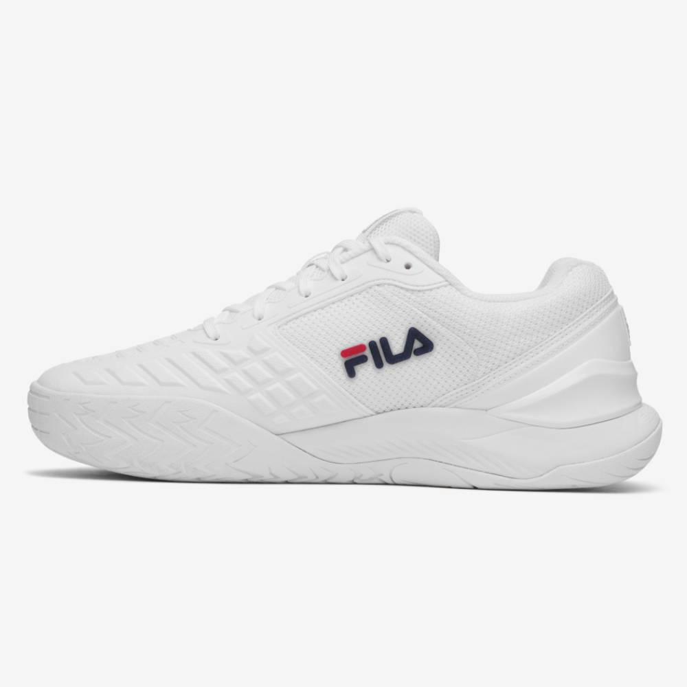 Fila Axilus 3 Men's Tennis Shoe (White/Navy)