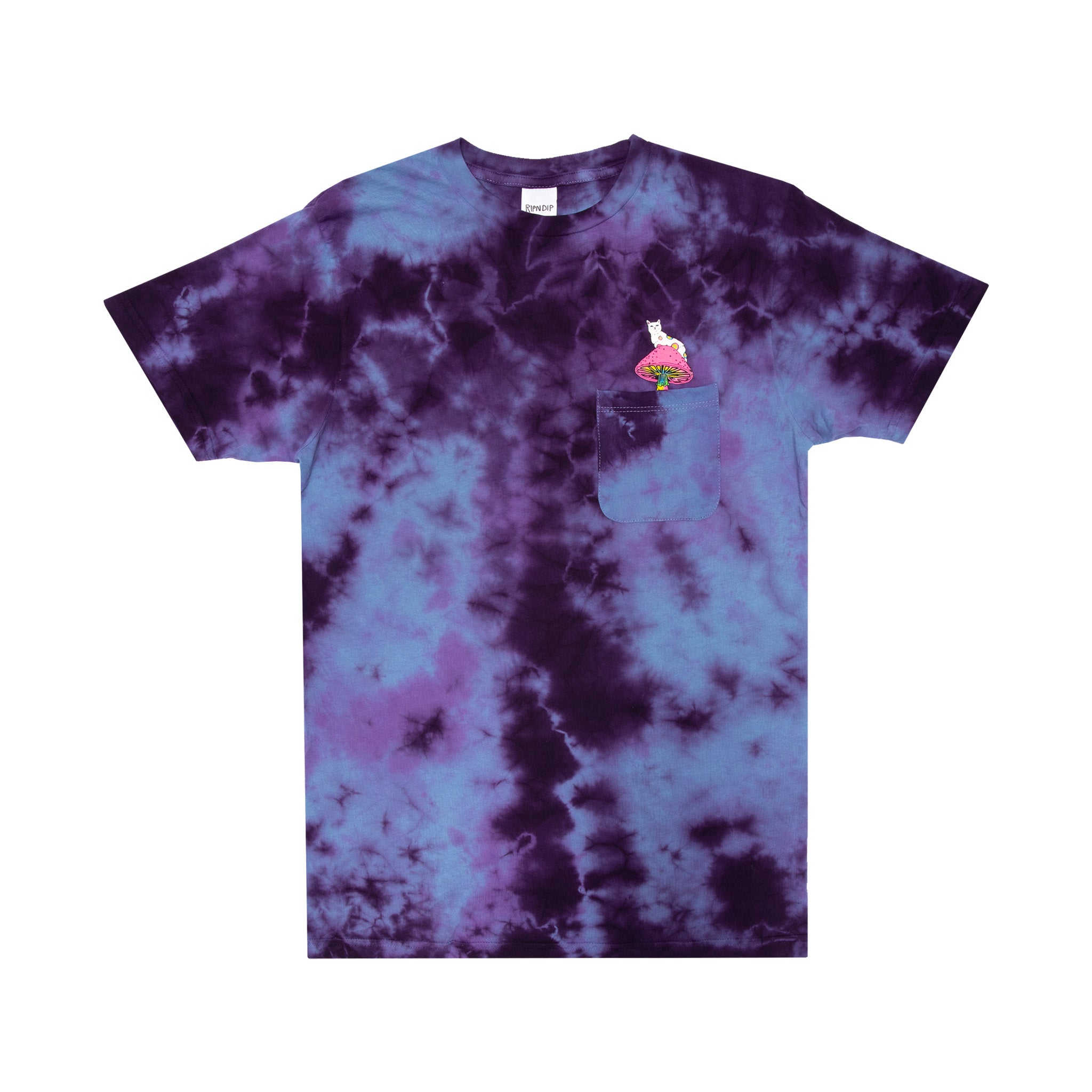  Psychedelic Nermal Pocket Tee (Blue/Purple Lightning)、mySite、merchandisen