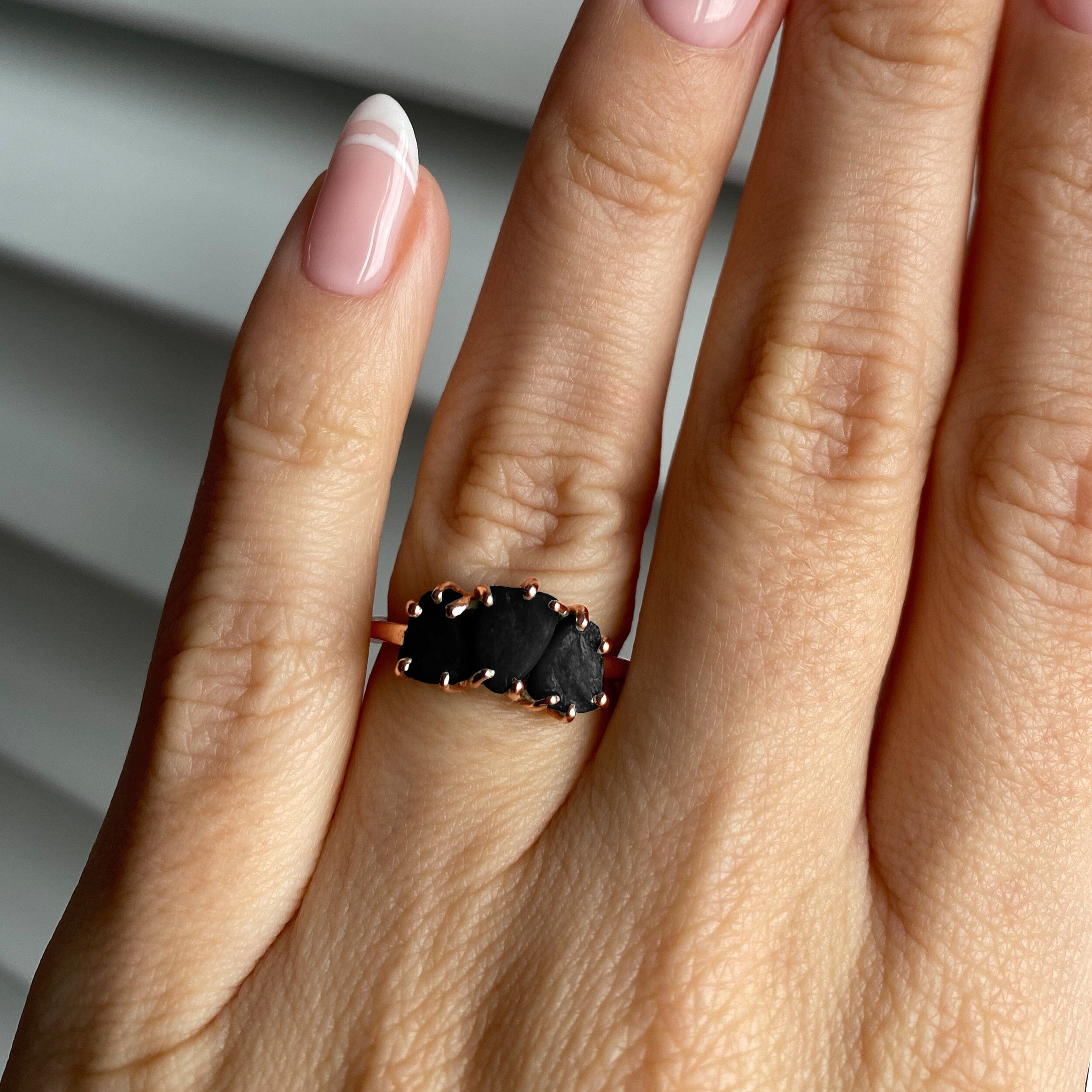 Raw Crystal Ring - Enchanted Black Obsidian、mySite、hinf8tx79