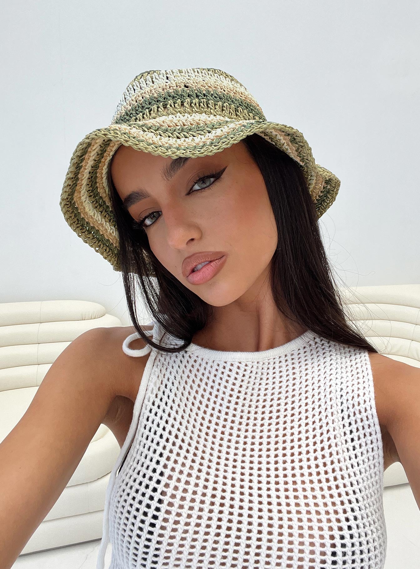 Eithanale Bucket Hat Green、mySite、solidvoid