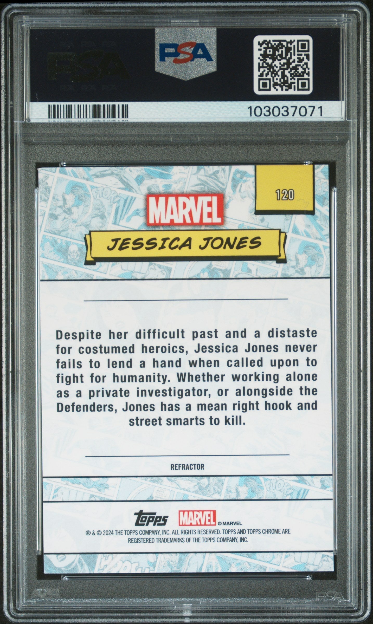Jessica Jones #120 Refractor PSA 6 Topps Chrome Marvel 2024、mySite、waistdrama
