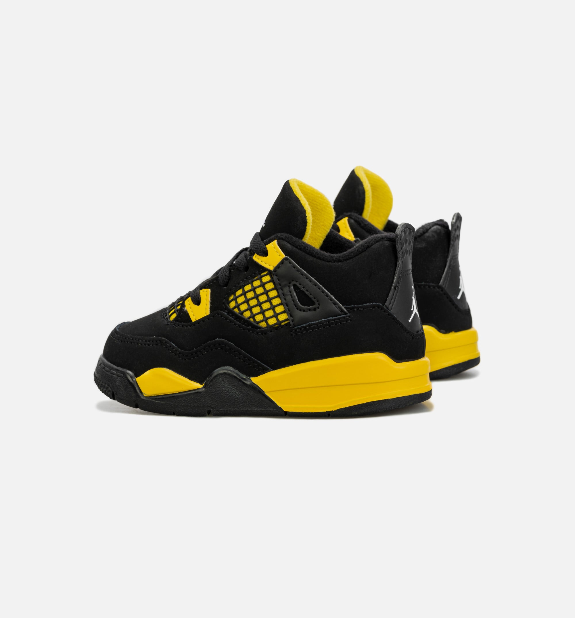 Air Jordan 4 Retro Thunder Infant Toddler Lifestyle Shoe - Black/Yellow、mySite、dreamappss