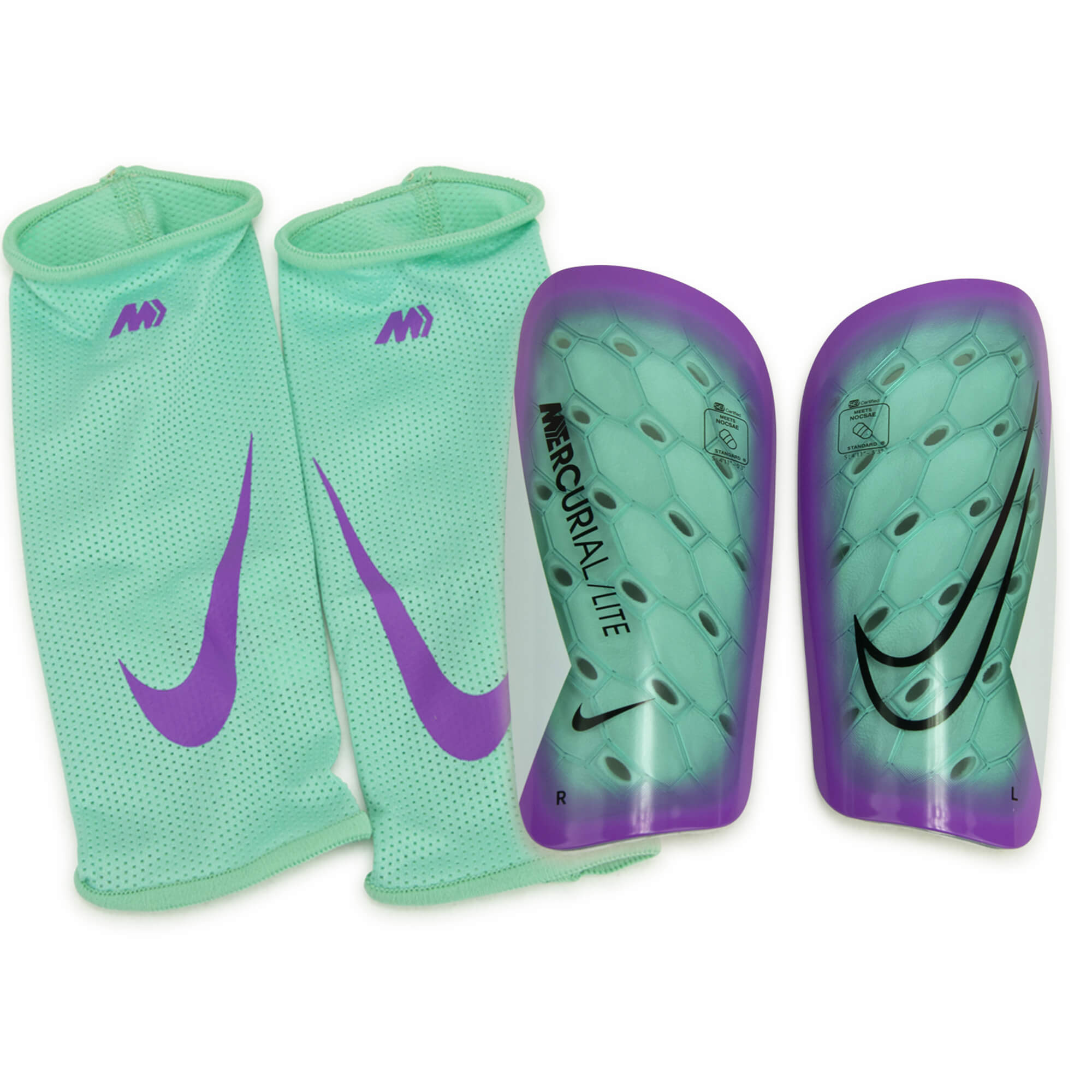 Nike Mercurial Lite Shin Guards Turquoise/Purple、mySite、noshort