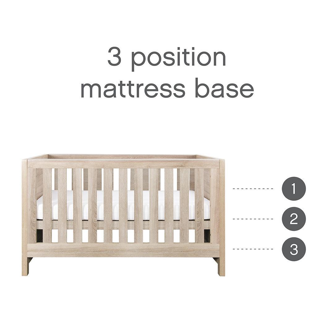  Tutti Bambini Modena 3 in 1 Cot Bed - Oak、mySite、merchandisen