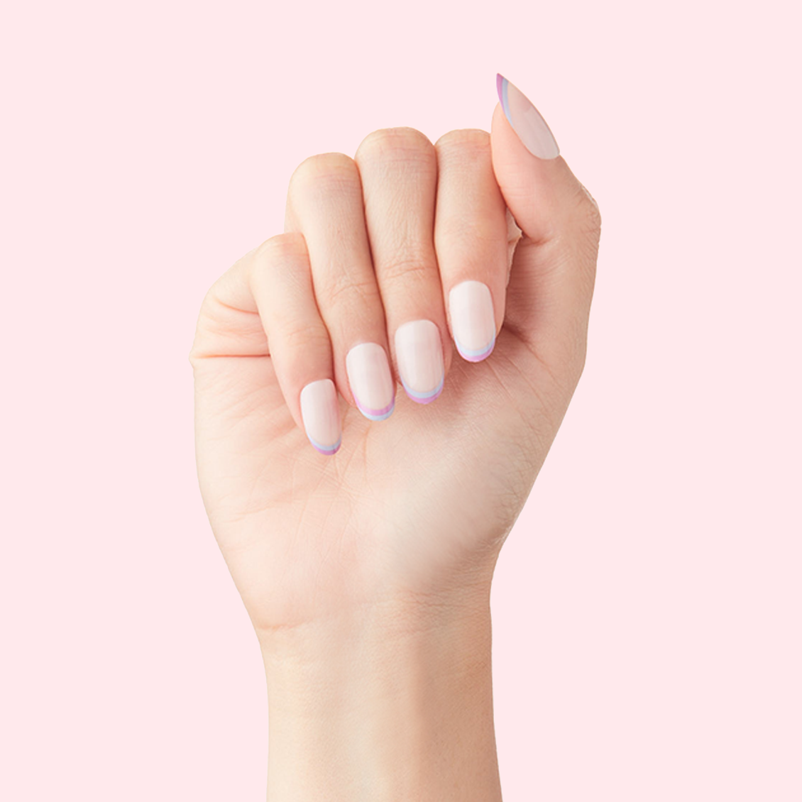 Double French - Press-On | Medium | Oval、mySite、solidvoid