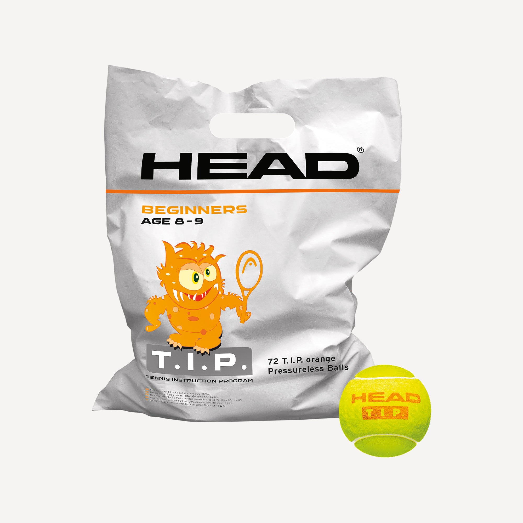 HEAD Stage 2 Orange 72 Tennis Balls Polybag