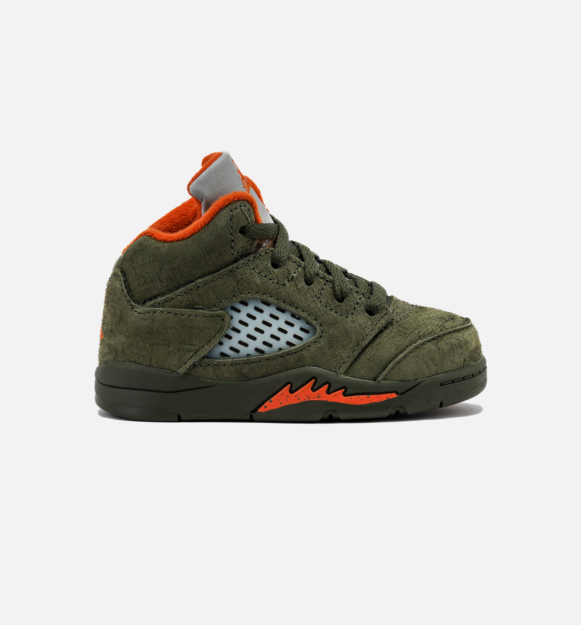 Air Jordan 5 Retro Infant Toddler Lifestyle Shoe - Army Olive/Solar Orange、mySite、dreamappss