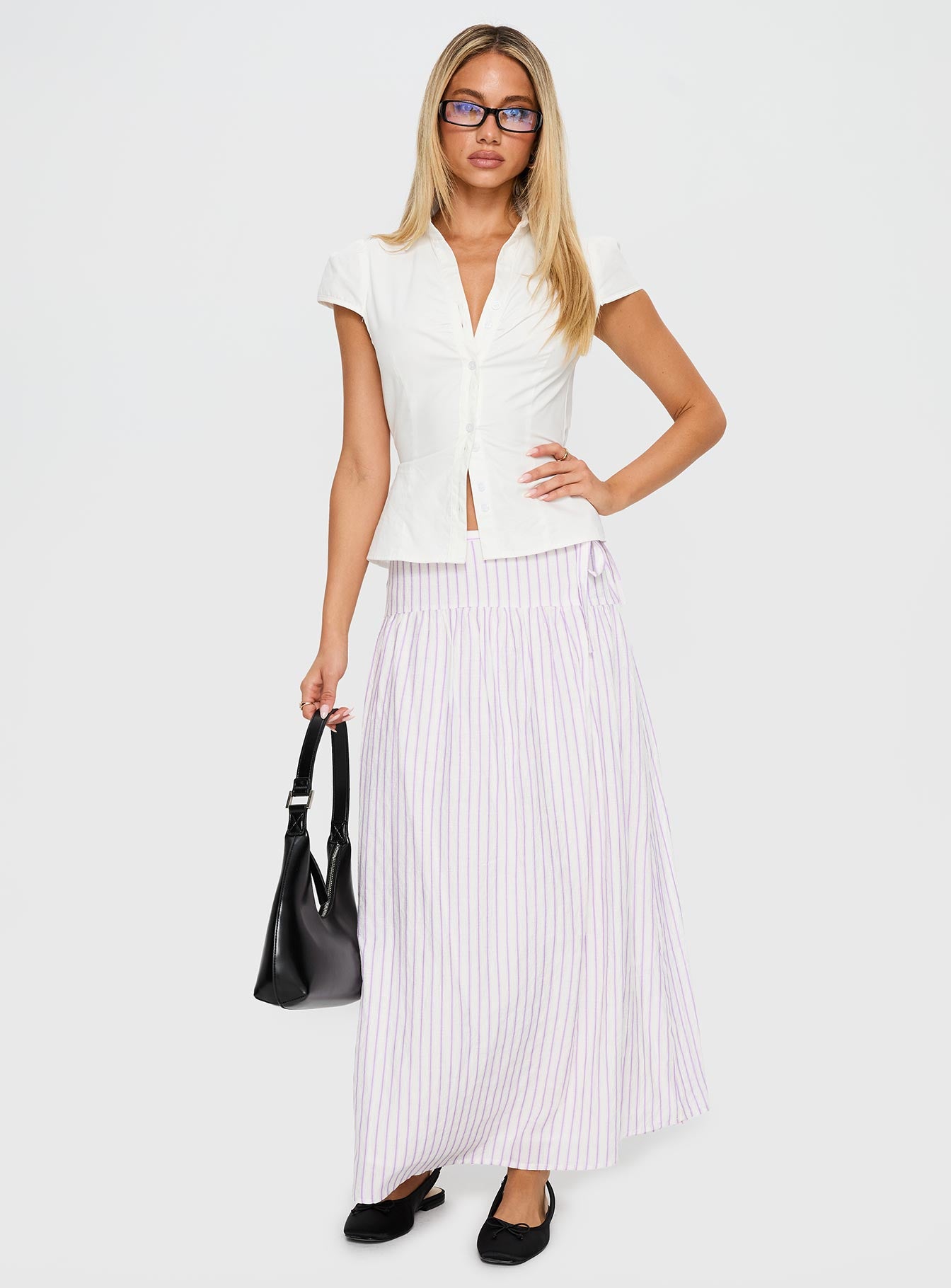 Antheia Maxi Skirt White Multi、mySite、solidvoid