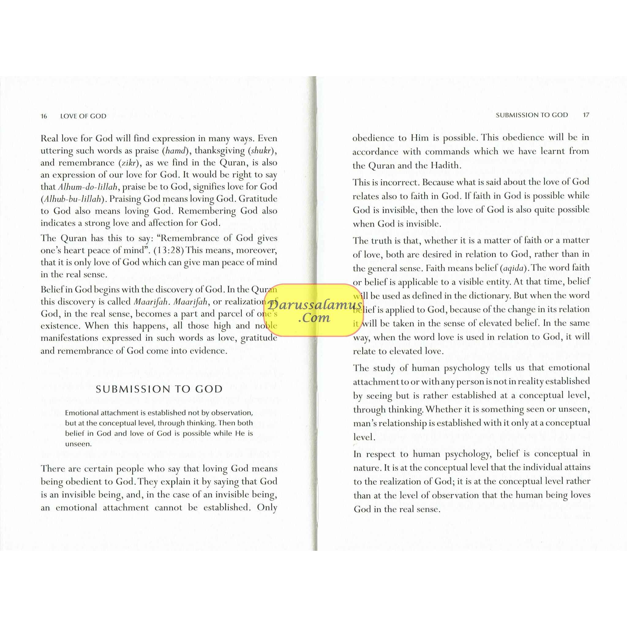 Love Of God By Maulana Wahiduddin Khan、mySite、topwebapps