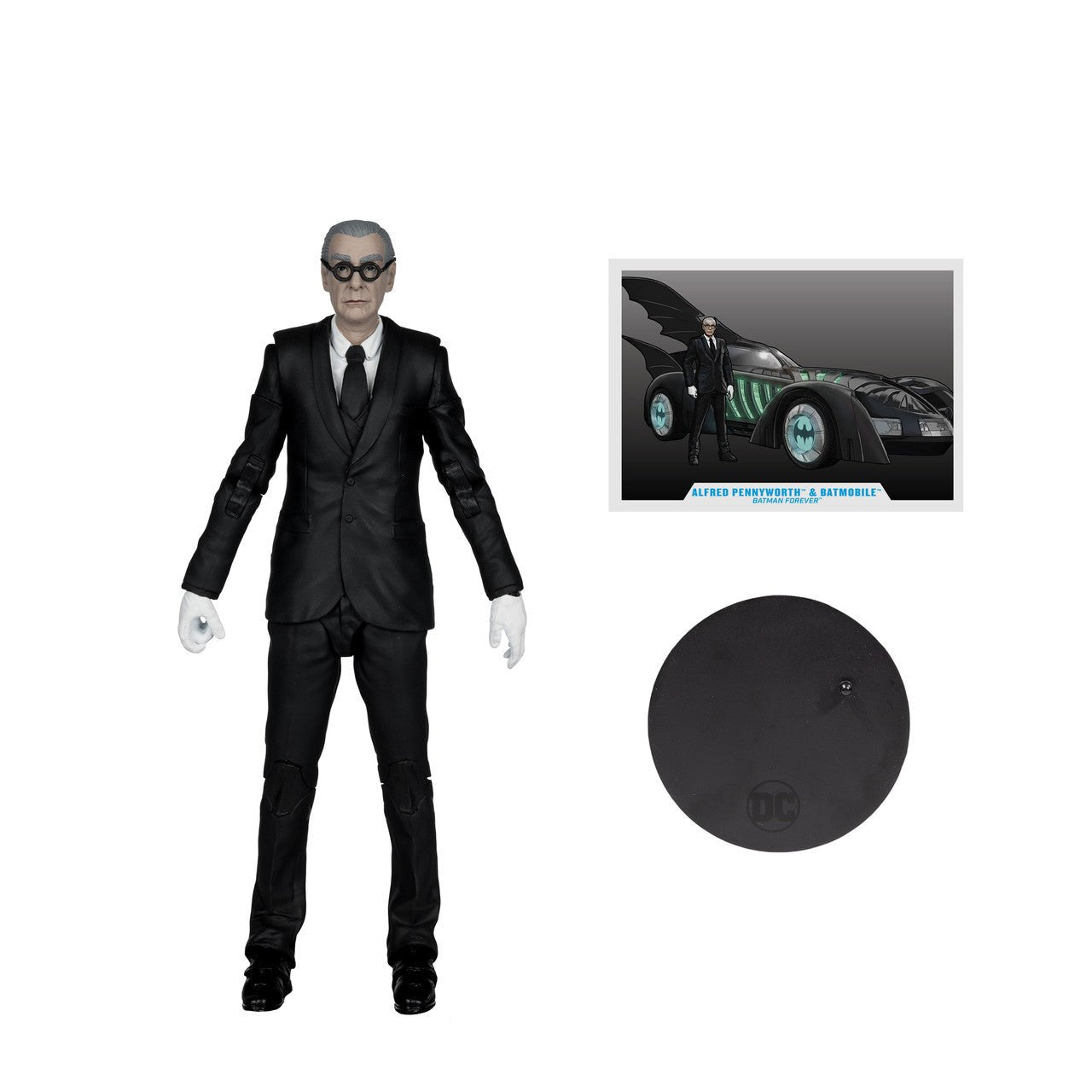 DC Multiverse Batman Forever Batmobile Vehicle and Alfred Pennyworth、mySite、hgirdovlk