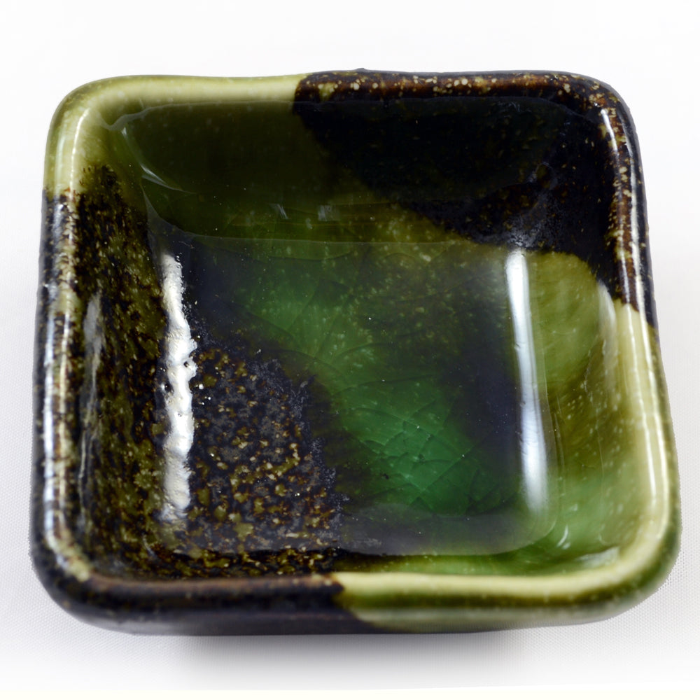 Iridescent Green Glazed Japanese Ceramic Dish、mySite、topwebapps