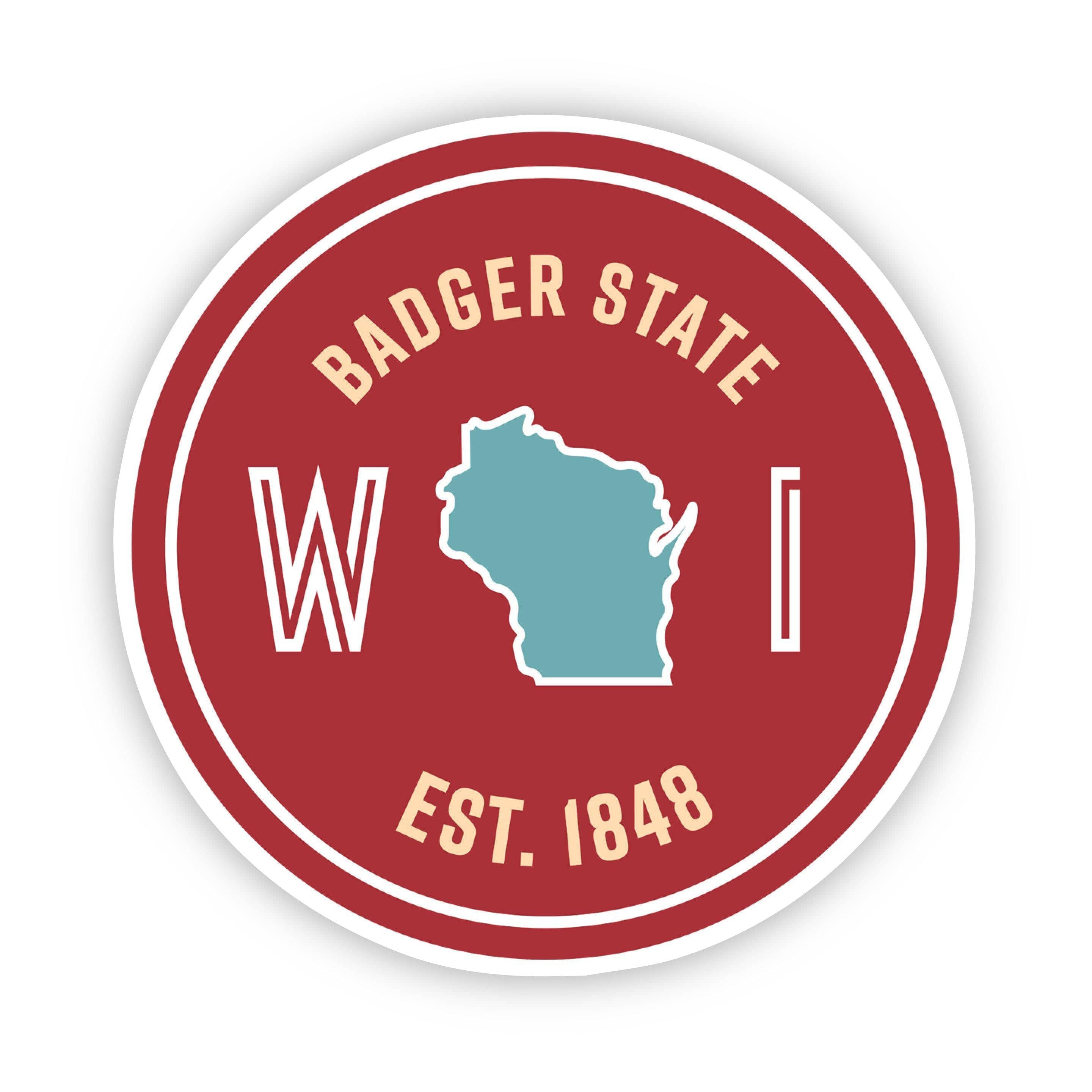  Badger State Wisconsin Sticker、mySite、elrpsem3k