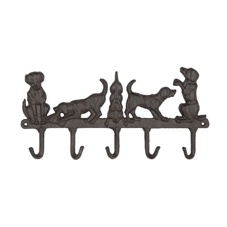 Dogs Wall Hook Solid Cast Iron-Beautifully Made Home for Keys & Leashes、mySite、g9winljtr
