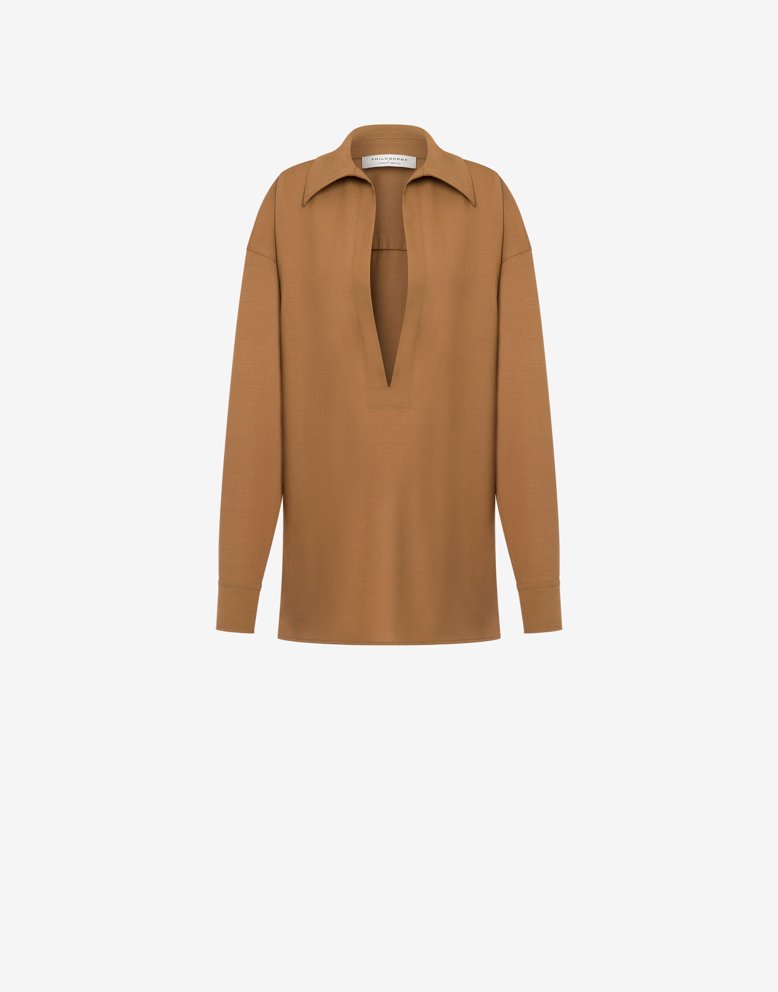 Blusa oversize in tropical wool、mySite、aoinhome