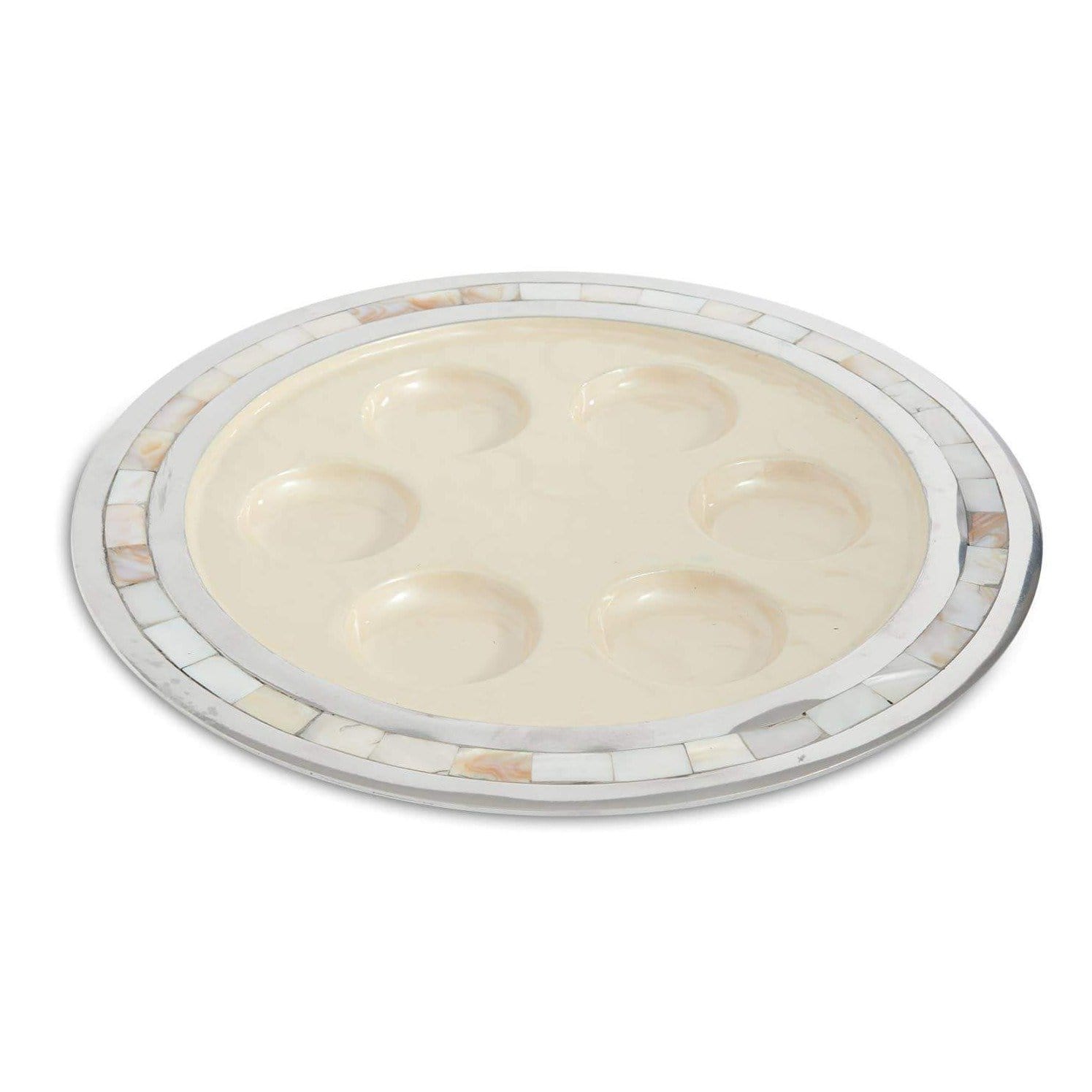 Snow Mother of Pearl Classic Seder Plate、mySite、topwebapps