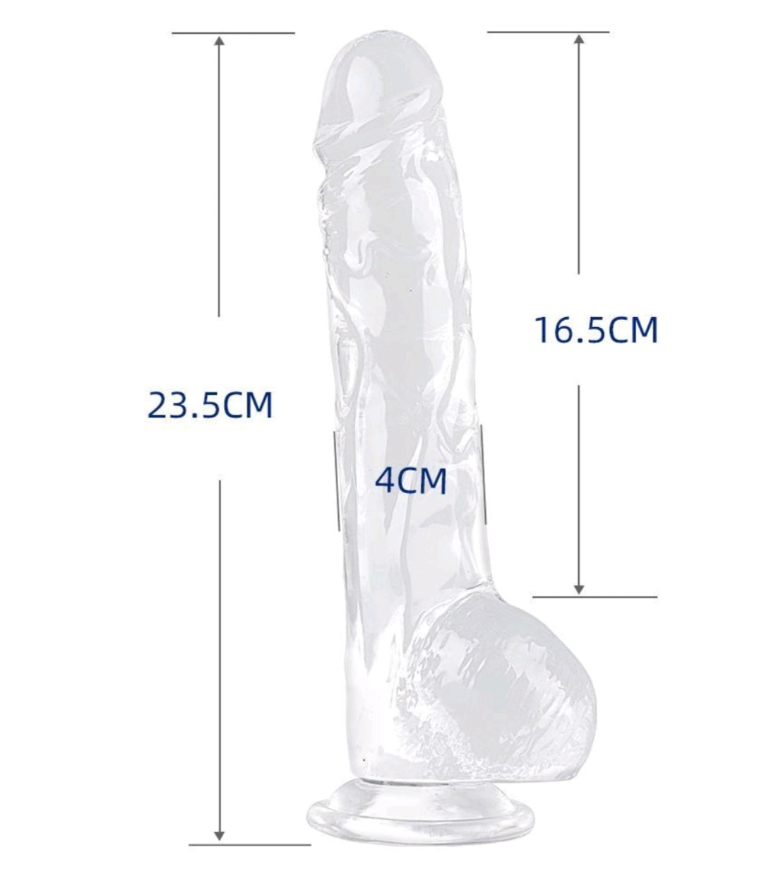 Come Closer Soft Clear Play Dildo 9.2 | Suction Cup | Flexible | Free Satin Bag、mySite、bottomscart