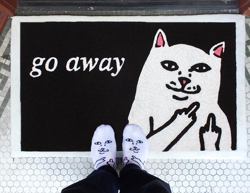  Go Away Rug (Black)、mySite、merchandisen