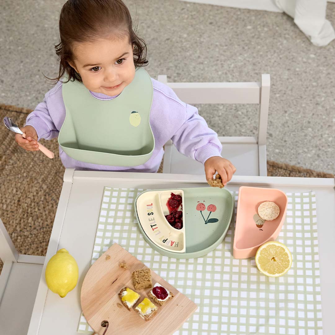  Lassig Silicone Section Dish Set - Happy Fruits - Cherry、mySite、merchandisen