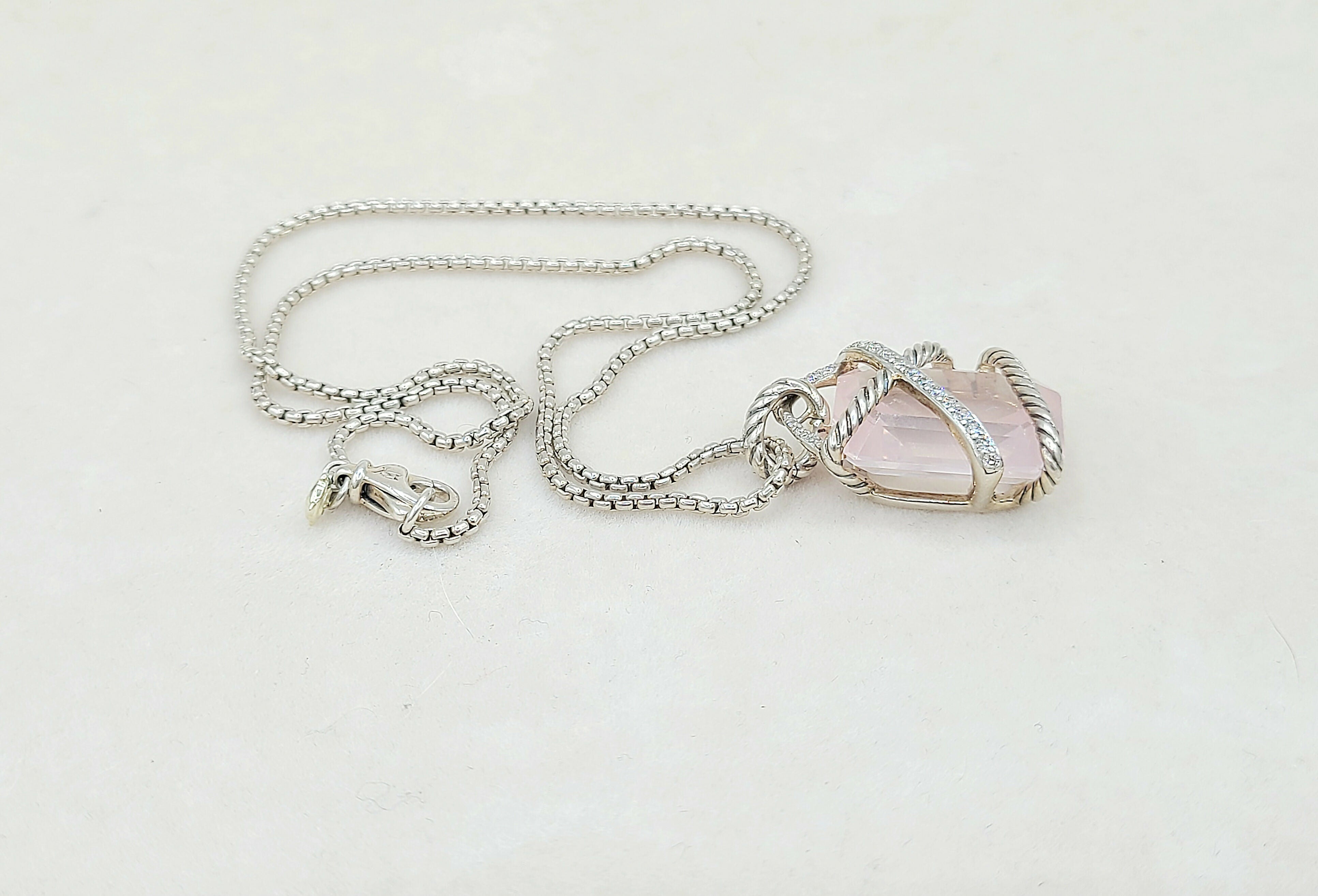 David Yurman Cable Wrap Pendant Necklace Rose Quartz、mySite、hinf8tx79