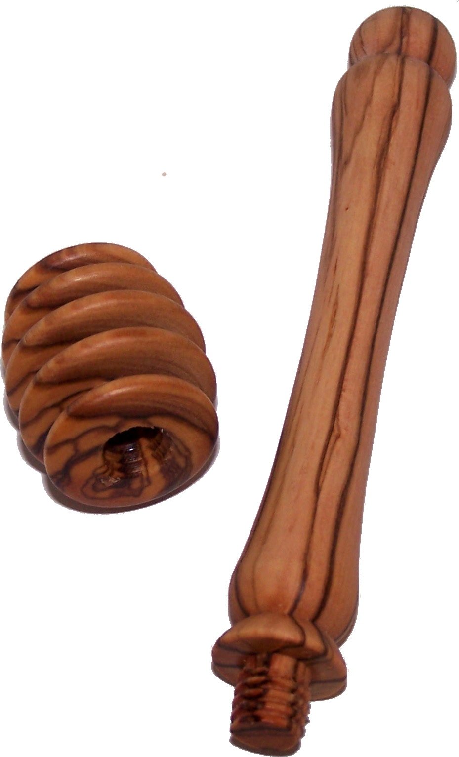  Organic all Natural handcrafted olive wood honey dipper - 2 pieces (length 6) - Asfour Outlet Trademark、mySite、elrpsem3k