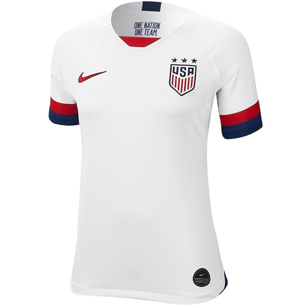 Nike Women's USA 19/20 Home Jersey White/Blue Void/University Red、mySite、noshort