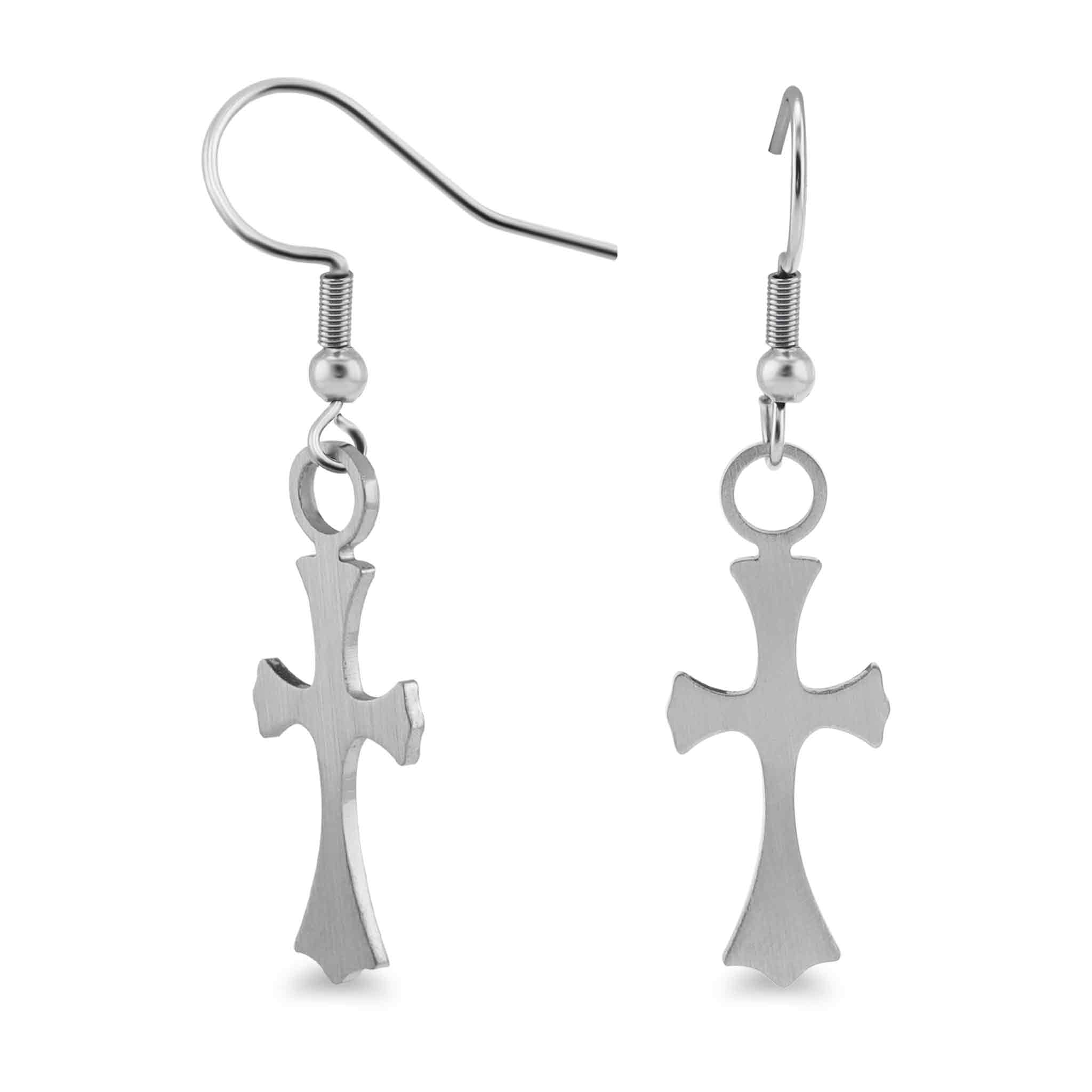Stainless Steel Cross Earrings / ERJ0001、mySite、dreamappss