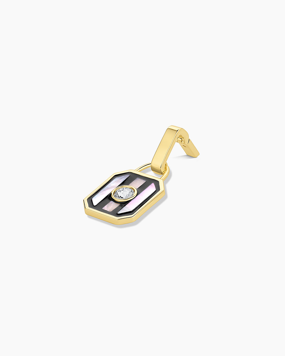 Mother of Pearl Stripe Tag Charm、mySite、hinf8tx79