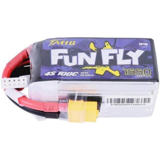  Tattu FunFly 14.8V 4S 1550mAh 100C LiPo Battery - XT60、mySite、merchandisen
