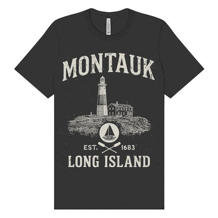 Vintage Montauk Dark Grey Tee – Long Island Tribute Series (7 Sizes)、mySite、vikingsvslions