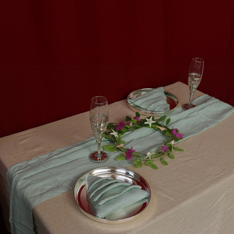 Pure Linen Table Runners | Sage Green、mySite、camillekostekn