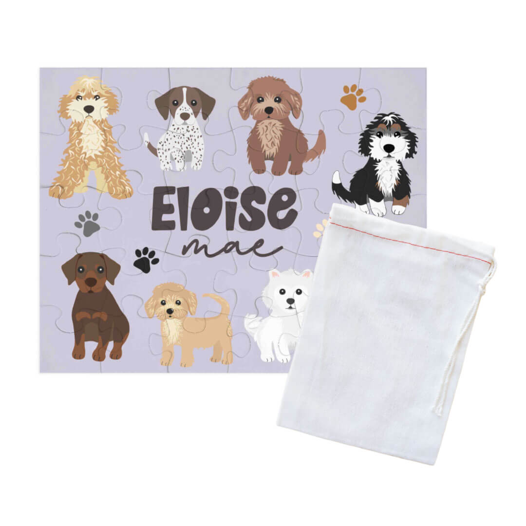  Kids Personalized 30 Piece Puzzle | Purple Puppy Pals、mySite、layawaytickets