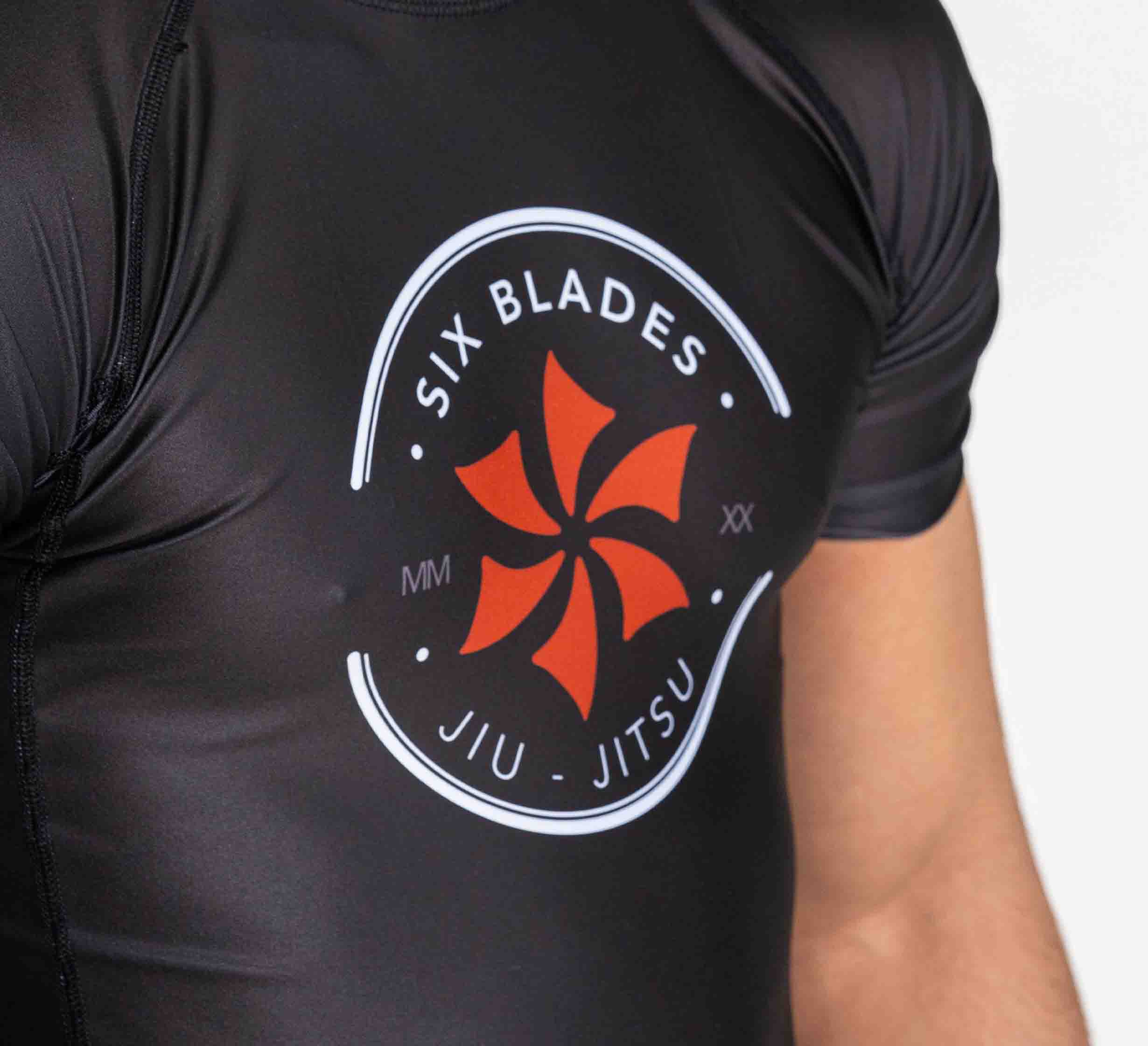 Kids Six Blades Short Sleeve Rashguard Black、mySite、gigharbornorthrealestate