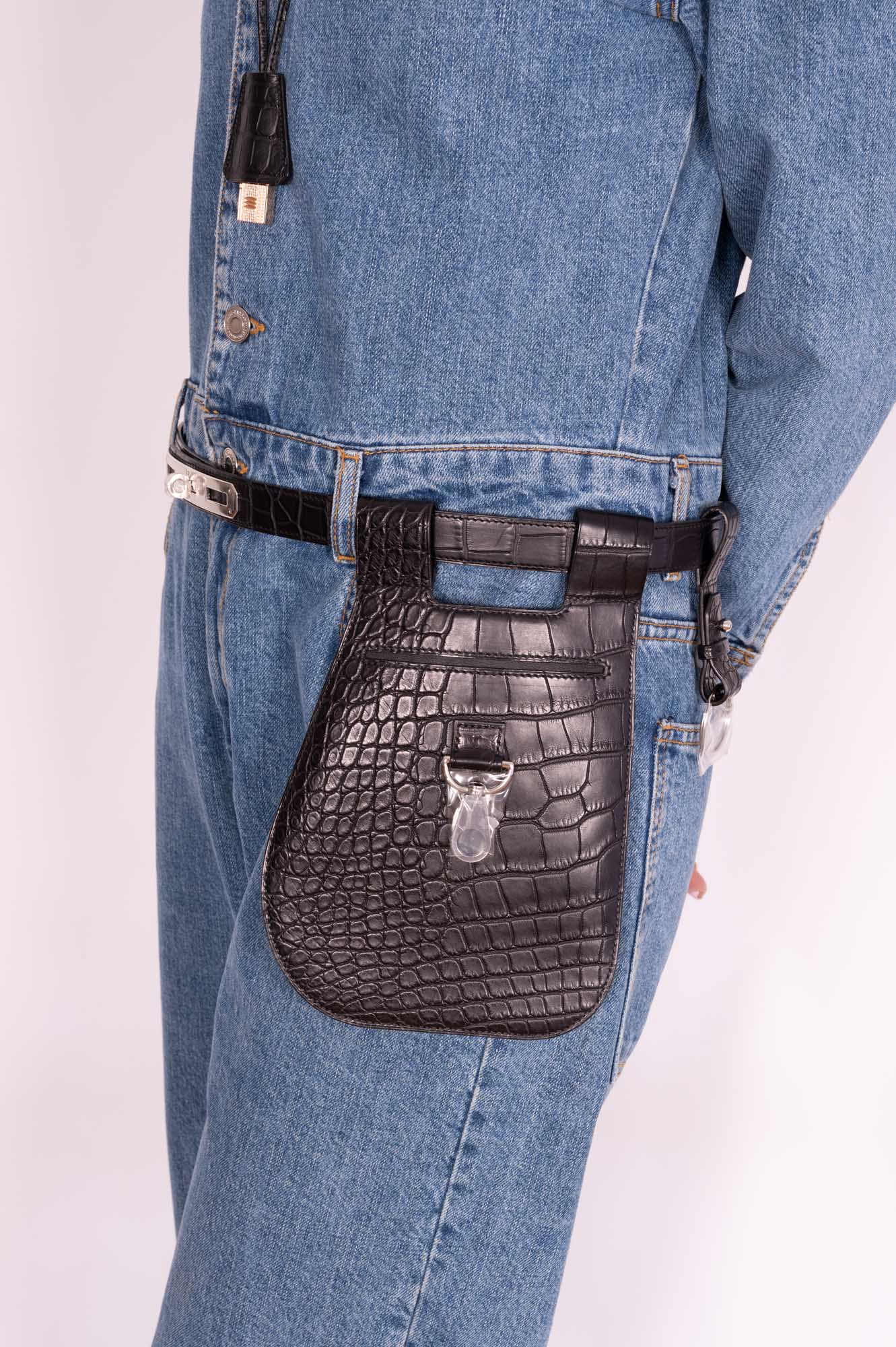 Hermès O'Kelly Move 24 Belt Black Alligator Palladium Hardware、mySite、garminoutage.com