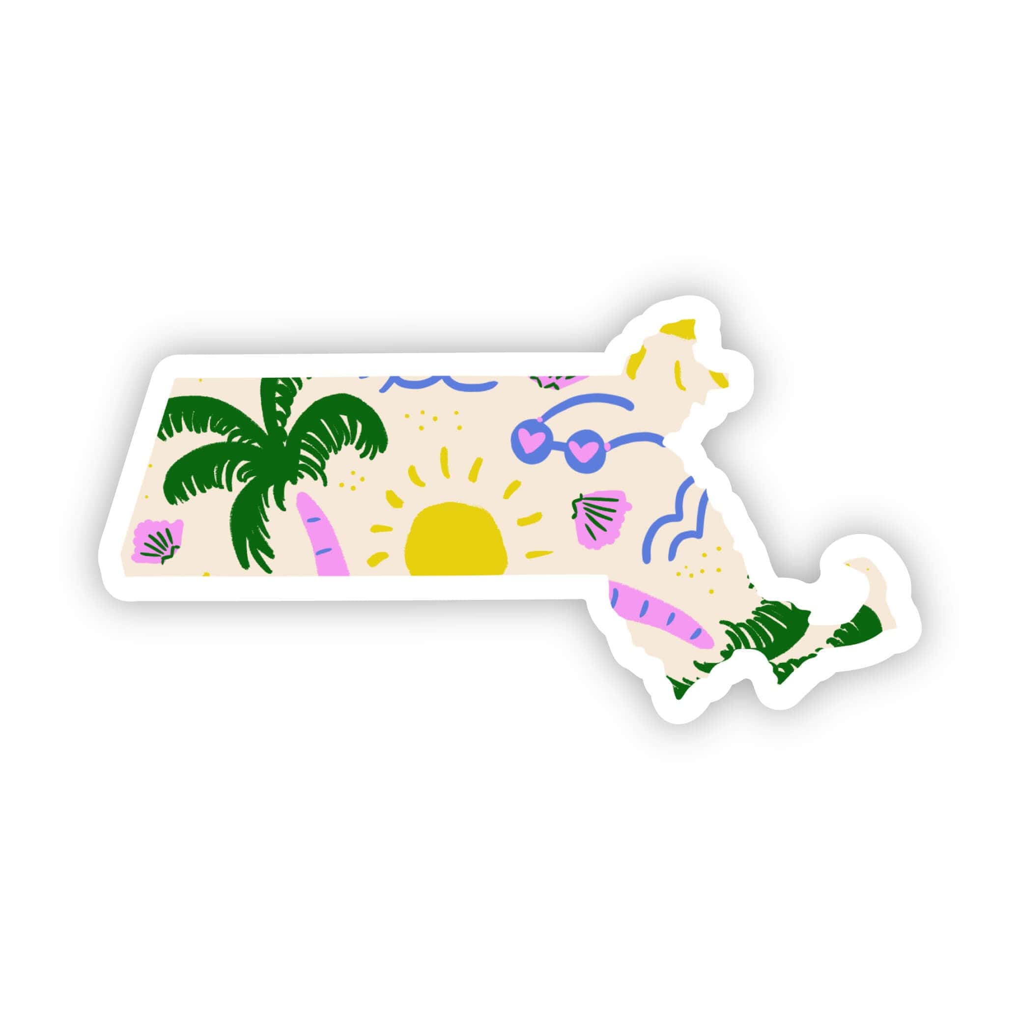  Massachusetts Sticker - Beach、mySite、ghnorth