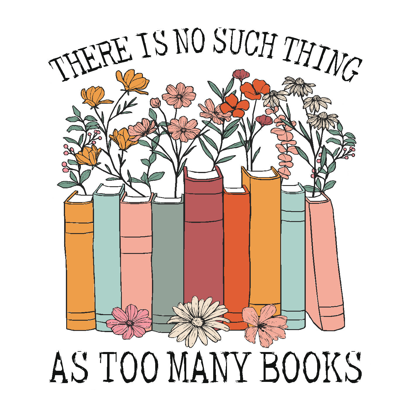  Never Too Many Books Vinyl Sticker Decal、mySite、ghnorth