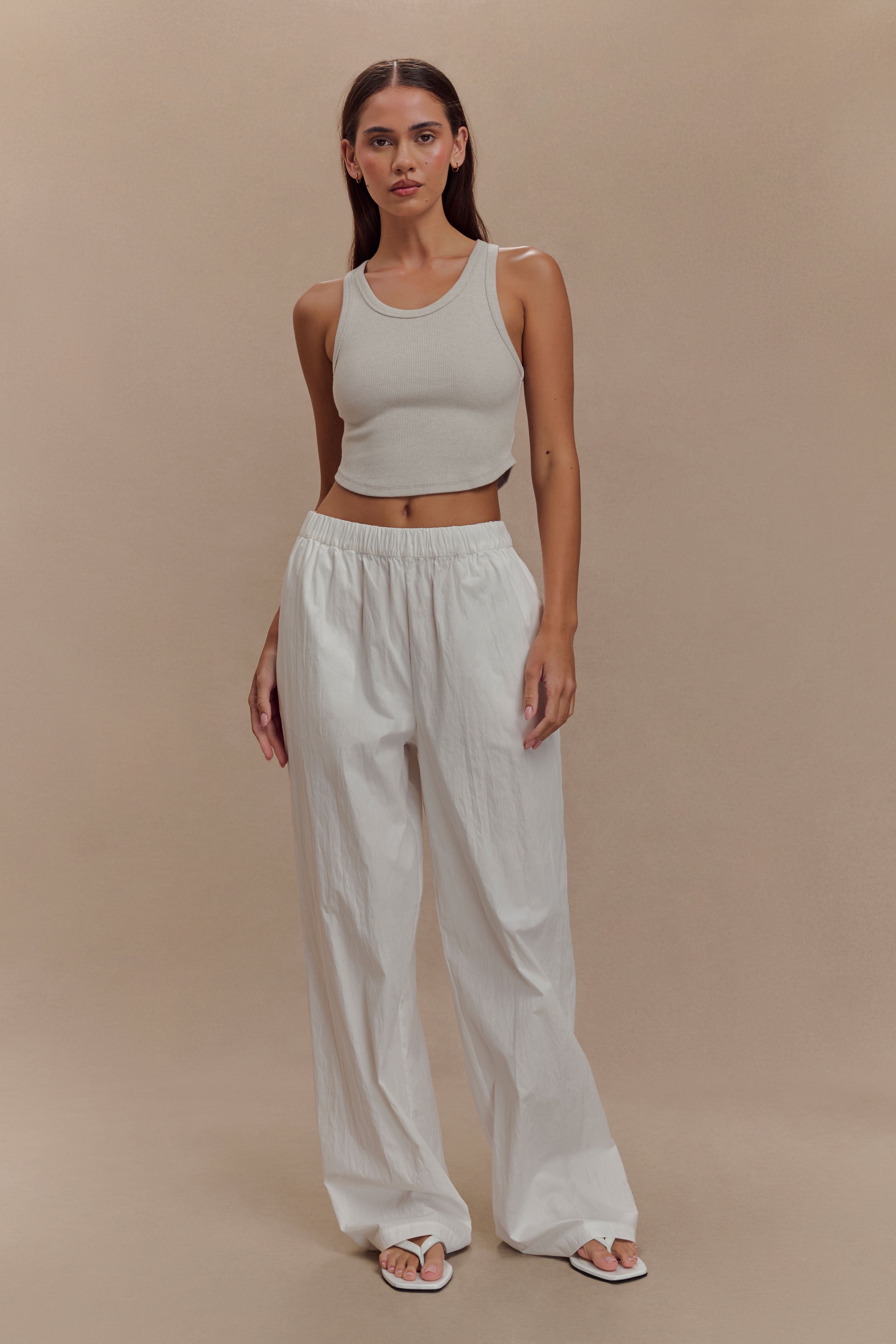 Morgana Ribbed Tank Top - Grey Marle、mySite、solidvoid