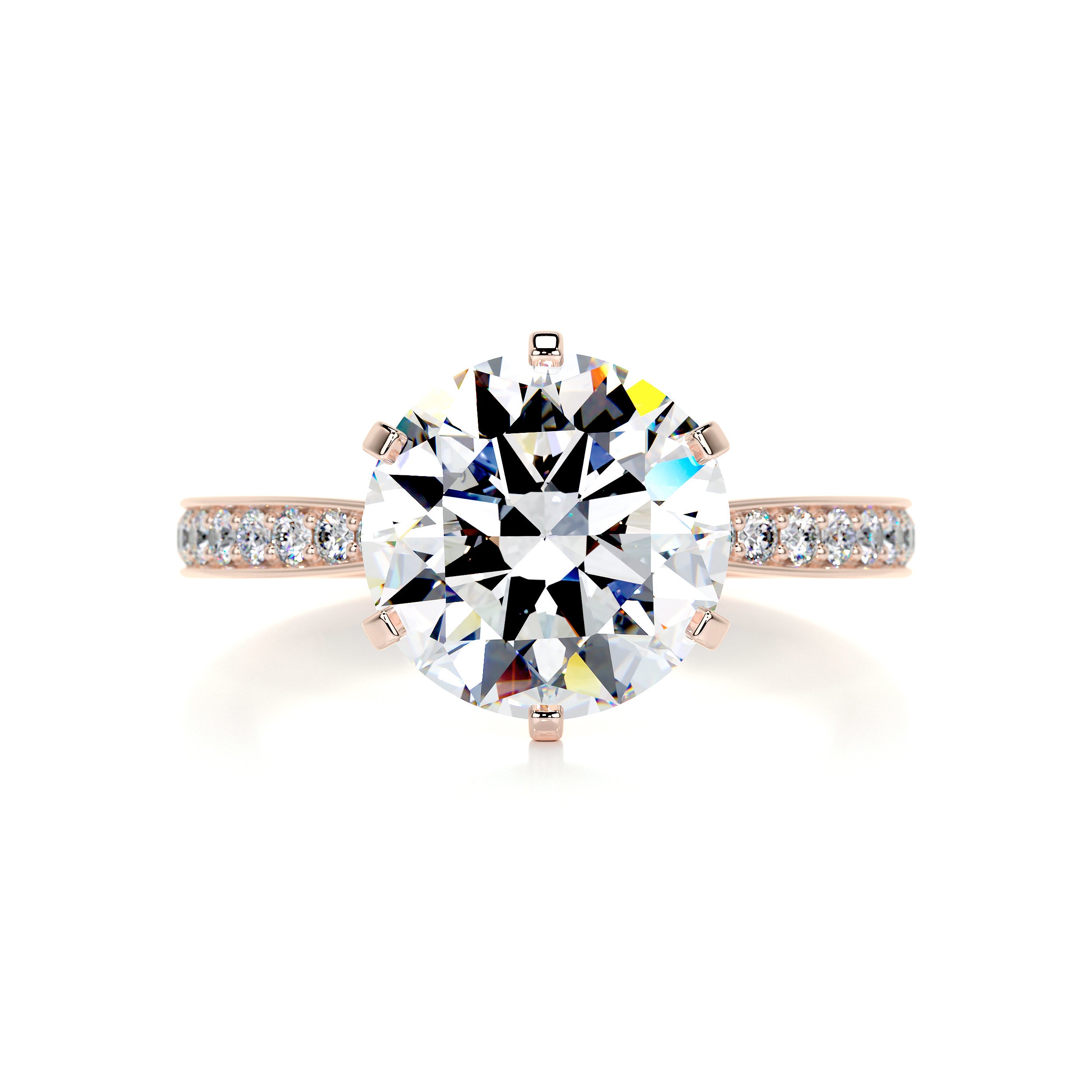 Talia Moissanite & Diamond Ring -14K Rose Gold、mySite、hinf8tx79