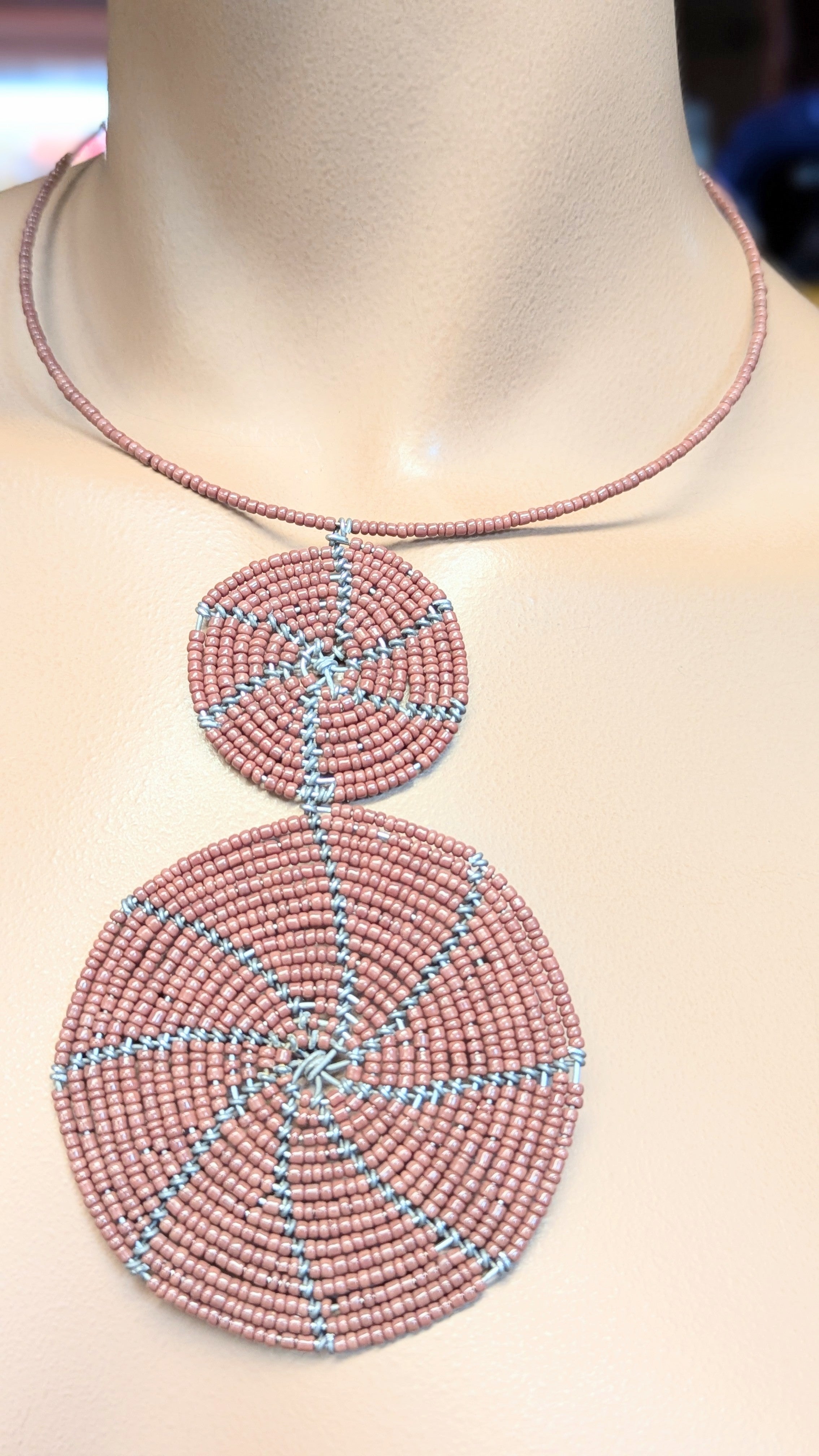 Dupsie's Chikondi Hand-Made Beaded Brown African Necklace DPJABNBS4、mySite、solidvoid