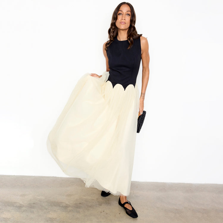 Black and Cream Monika Dress、mySite、solidvoid