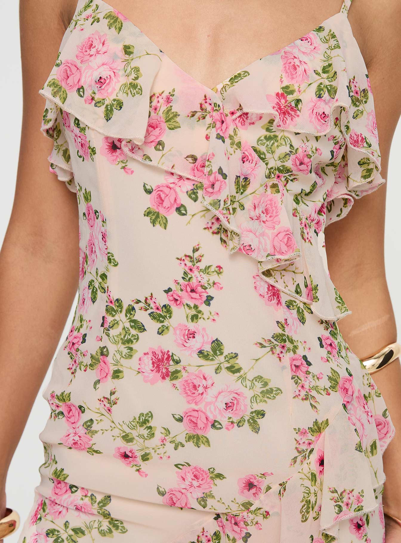 Garys Midi Dress Cream Floral、mySite、solidvoid